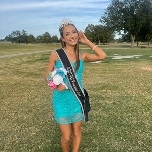 Turquoise Sequin Dress